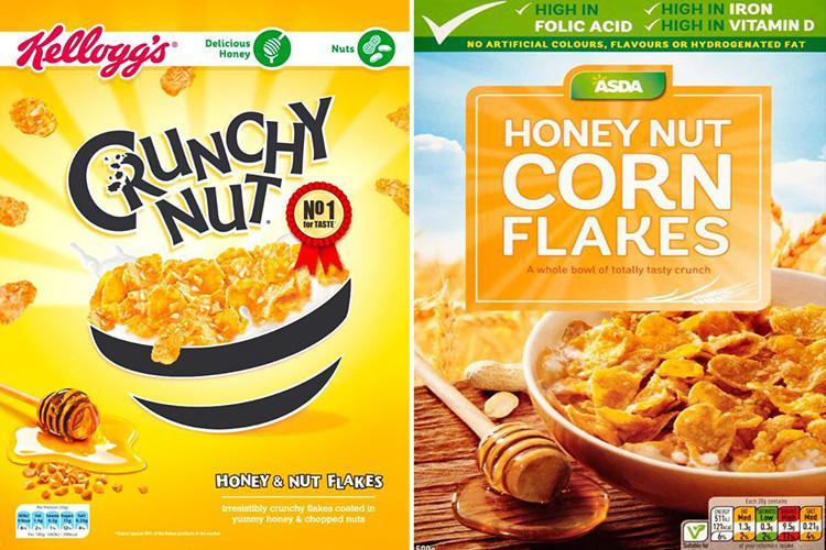 he Action on Sugar report found Kellogg’s Crunchy Nut and Asda’s Honey Nut Corn Flakes were among those with the most sugar per serving
